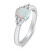 Elegante anello in argento con opale e zirconi RI109W