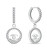 Ezüst karika fülbevaló medálokkal World Icon EA1026W
