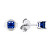 Ezüst fülbevalók kék cirkónium kövekkel EA592WB