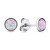 Silberne Ohrstecker mit rosa synthetischen Opalen EA579WP