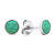 Silberne Ohrstecker mit grünen synthetischen Opalen EA579WG