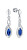 Silberne Ohrhänger mit blauen Kristallen  436 001 00573 04