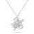 Stříbrný náhrdelník Mořská želva s čirými zirkony NCL162W