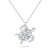 Collana in argento Tartaruga marina con zirconi trasparenti NCL162W