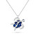 Stříbrný náhrdelník Mořská želva s modrými zirkony NCL162WB