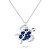 Collana in argento Tartaruga marina con zirconi blu NCL162WB