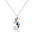 Collana in argento Cavalluccio marino con zirconi colorati NCL161WRBW