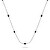 Stříbrný náhrdelník s černými kuličkami NCL112WBC