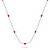 Strieborný náhrdelník s červenými guličkami NCL112WR