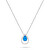 Collana in argento con opale sintetico blu NCL190WB