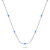 Strieborný náhrdelník s modrými guličkami NCL112WTQ