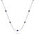 Strieborný náhrdelník s tmavomodrými guličkami NCL112WB