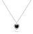 Collana in argento Cuore con zircone nero NCL158WBC