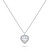 Collana in argento Cuore con zircone trasparente NCL158W