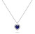 Collana in argento Cuore con zircone blu NCL158WB