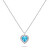 Collana in argento Cuore con zircone blu NCL158WAQ