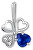 Strieborný prívesok štvorlístok 446 001 00349 04 - modrý