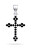 Stříbrný přívěsek s černými zirkony Křížek PT84WBC