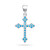 Stříbrný přívěsek s modrými zirkony Křížek PT84WAQ