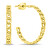 Eleganti orecchini a cerchio placcati in oro EA859Y