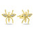 Stilvolle vergoldete Ohrringe Biene mit Zirkonen EA798Y