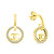 Eleganti orecchini placcati in oro con zirconi World Icon EA986Y