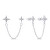 Eleganti orecchini in argento con catena EA717W