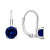 Eleganti orecchini in argento con zirconi blu scuro EA130W