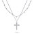 Collana doppia in argento NCL93W