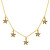 Stilvolle vergoldete Halskette mit Zirkonia Sterne NCL13Y