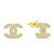 Orecchini scintillanti placcati in oro con zirconi trasparenti World Icon EA1016Y
