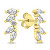 Cercei strălucitori placați cu aur cu zirconi EA796Y