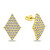 Glitzernde vergoldete Ohrringe mit Zirkonen EA820Y