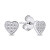 Orecchini scintillanti a cuore in argento EA603W