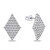 Csillogó ezüst fülbevaló cirkónium kövekkel EA820W