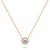 Collana scintillante con zirconi placcati in oro rosa NCL136R