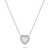 Trblietavý strieborný náhrdelník Srdce s opálom NCL134W