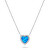 Třpytivý stříbrný náhrdelník Srdce s opálem NCL134WB