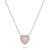 Trblietavý strieborný náhrdelník Srdce s opálom NCL134WP
