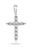 Třpytivý stříbrný přívěsek se zirkony Křížek PT68W