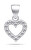Csillogó ezüst medál cirkónium kővel Kis szív PT86W