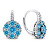 Splendidi orecchini in argento con zirconi blu EA306WAQ