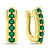Fabelhafte vergoldete Ohrringe mit grünen Zirkonen EA543YG