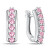 Splendidi orecchini in argento con zirconi rosa chiaro EA543WP
