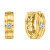Glänzende runde vergoldete Ohrringe mit Zirkonen EA501Y