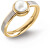 Pozlacený titanový prsten s perlou 0137-03
