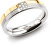 Úžasný prsten z titanu s diamanty 0129-06