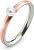 Růžově pozlacený titanový prsten s perličkou 0145-03