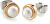 Cercei din titan placați cu aur cu perlă 0594-02