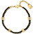 Glitzerndes vergoldetes Armband mit schwarzen Zirkonen Desideri BEI079